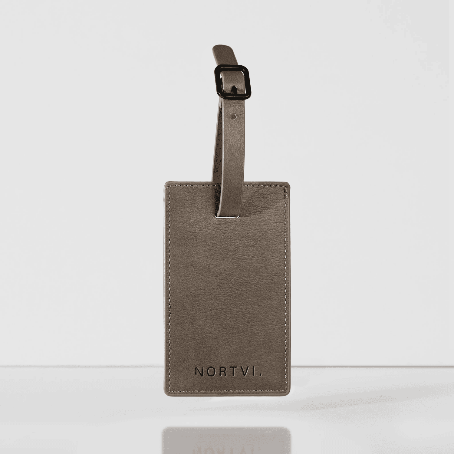 Silver Gray Luggage Tag