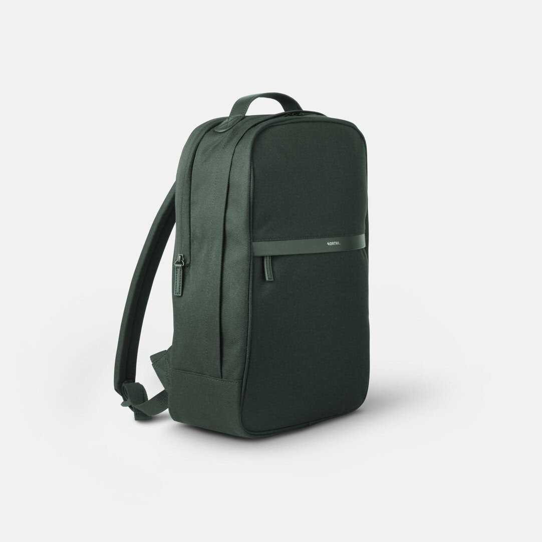 NORTVI - Backpack - Dark Green - 17 L - Laptop Compartment - Premium and Sustainable