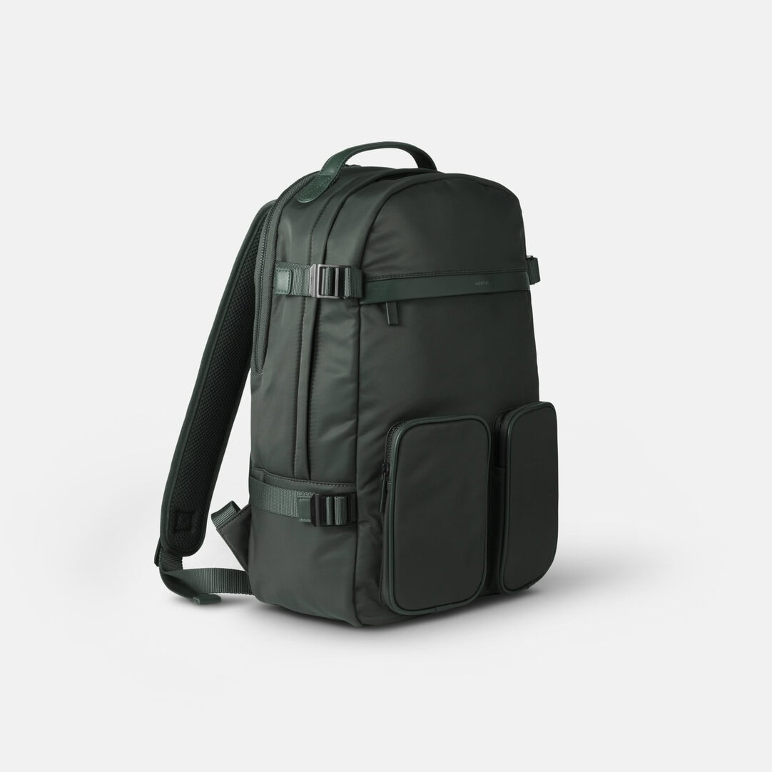 Sac à Dos De Loisirs Zanzibar Pour Femme – Vert Olive / Noir, En Nylon Et Polyuréthane, Pour Ordinateur Portable